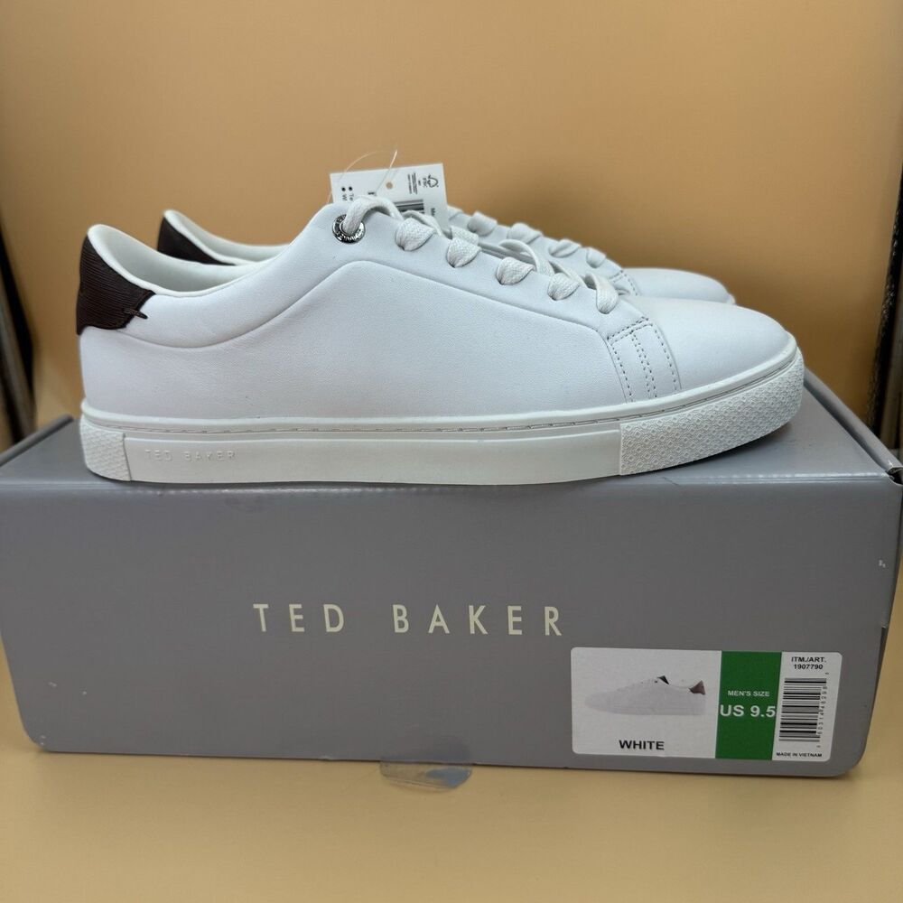 New, TED BAKER Men's Shoes, Size 9.5 , White 1907790